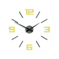 Ceasuri de perete SILVER XL GREY-YELLOW HMCNH065-greyyellow
