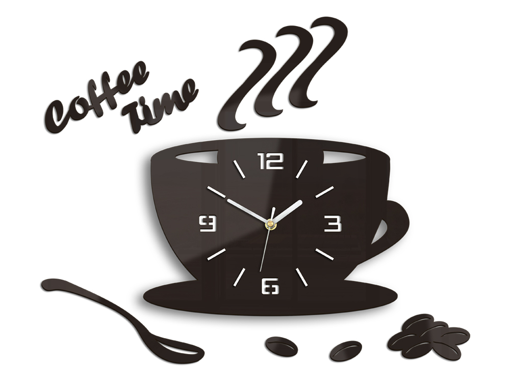 Ceas de perete COFFE TIME 3D WENGE HMCNH045-wenge