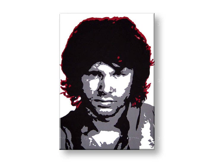 Tablou pictat manual POP Jim Morrison 1-piese