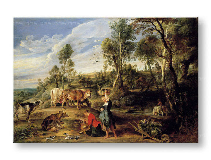 Tablouri MILKMAIDS WITH CATTLE IN A LANDCAPE – Peter Paul Rubens
