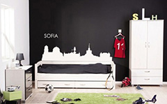 Stikere pentru perete Reducere 40 % SOFIA 75x150 cm NAME044/24h - culoare negru