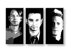 Tablouri pictate manual Pop Art Depeche Mode 3-piese 120x80 cm dep/24h