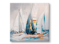 Tablouri pictate manual ABSTRACT 1-piesa CWF11267WE1 - 80x80 cm