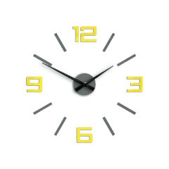 Ceasuri de perete SILVER XL GREY-YELLOW HMCNH065-greyyellow
