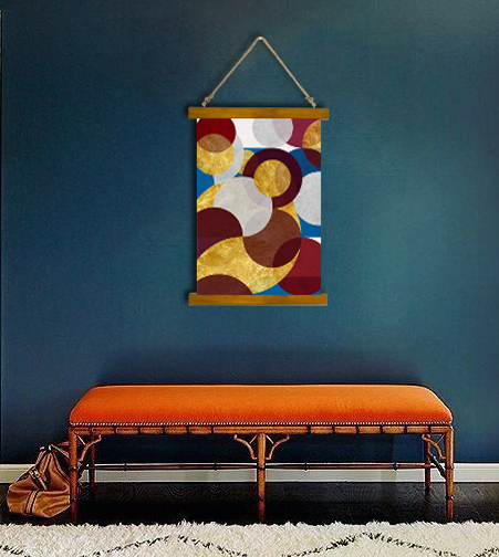 Wall Hanging Canvas Ephemeral Shape - Dan Johannson XMPDJ013 -  20x30 cm – cadru maro