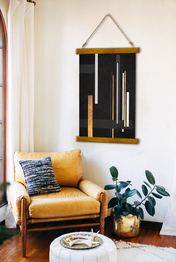 Wall Hanging Canvas Lost Movement - Dan Johannson XMPDJ030 -  20x30 cm – cadru maro