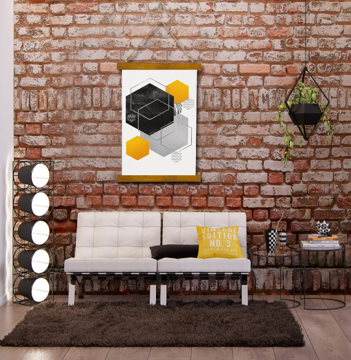 Wall Hanging Canvas Echo and Philosophy - Dan Johannson XMPDJ111 -  30x45 cm – cadru maro