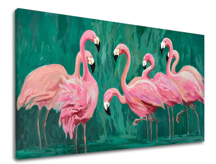 Tablouri canvas FLAMINGOSI 1-piesa XOBCH12426GE1