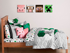 Minecraft tablouri - Cele mai bune personaje pe pânză - Steve, Creeper, Sheep, Pig