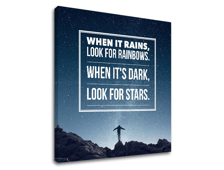 Tablou canvas motivațional When it rains