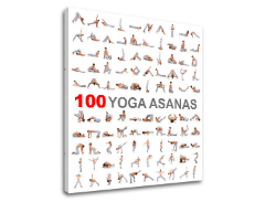 Tablou canvas motivațional 100 Yoga asanas