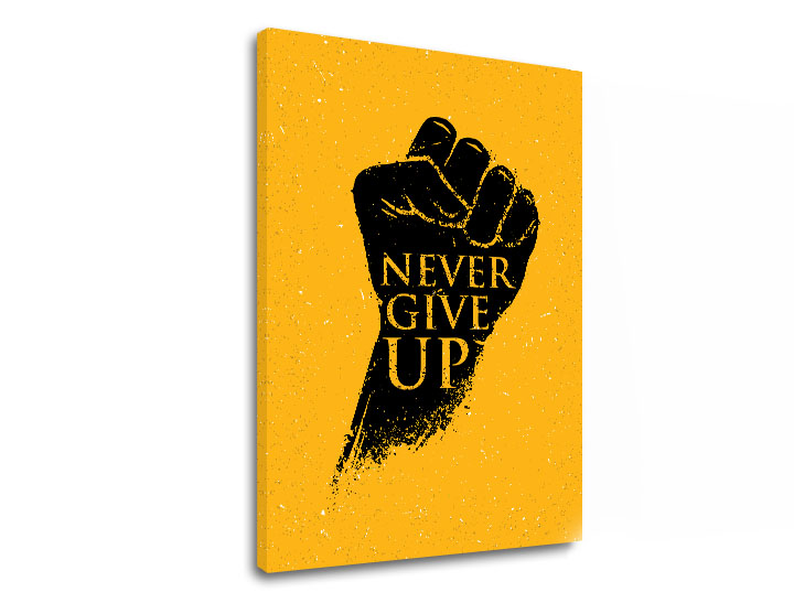 Tablou canvas motivațional Never give up