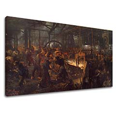 Tablouri canvas Adolph Menzel - The Iron Rolling Mill