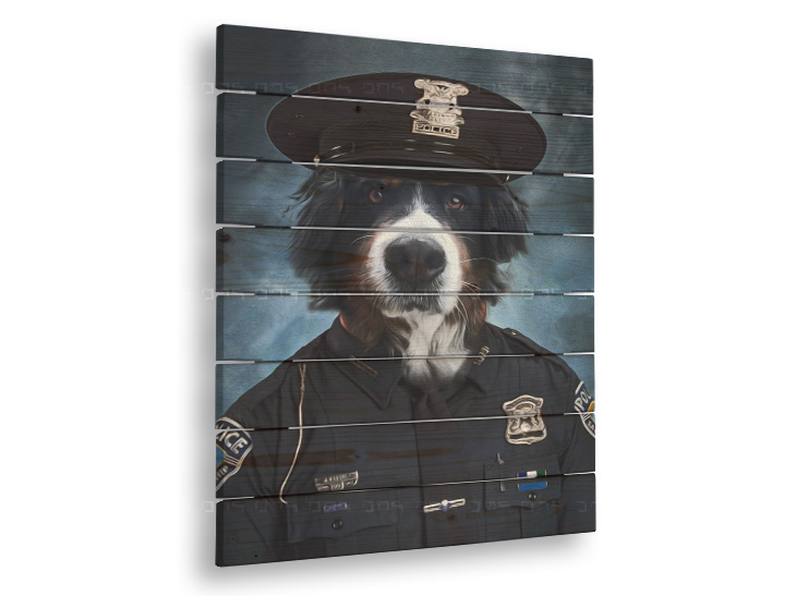 Fotografie pe lemn Pet Portrait Rex - 50x50 cm