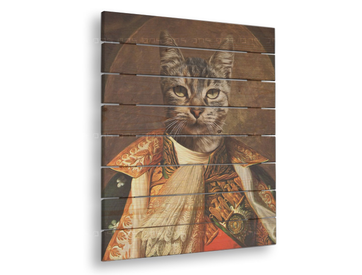 Fotografie pe lemn portret de animal Kim - 60x80 cm