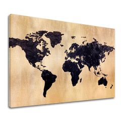 Golden touch pe pânză Lumea în aur 60x90 cm