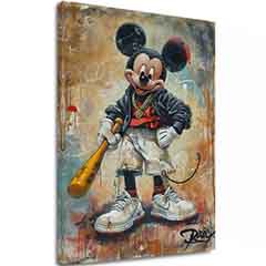 Imagine STREET MICKEY pe panza | Structură pictată