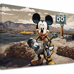 Imaginea pe pânză - Chitaristul Mickey Mouse | dimensiuni diferite