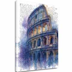 Imaginea pe panza Colosseum în albastru - Roma pe perete