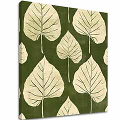 Imaginea pe panza Green Leaves - Botanical Motif
