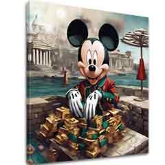 Imaginea pe pânză - Mickey Mouse în Luxus | dimensiuni diferite