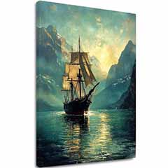 Imaginea pe panza Sailboat - Decorațiune romantică