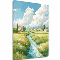 Imaginea pe panza Summer Meadow - Landscape Motif
