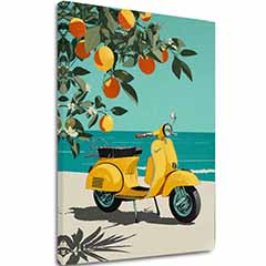 Imaginea pe pânză Vespa în Italia - Retro Alley