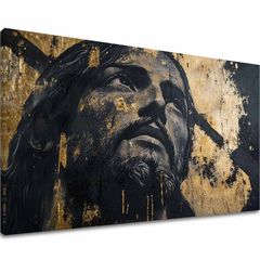Majestate divină | Pictat cu acrilic și foiță de aur 60x90 cm