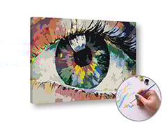 Paint by Numbers "Colorful Eye" - Dificultate redusă