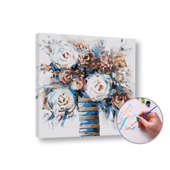 Paint by Numbers - FLOWERS IN VASE - Dificultate medie
