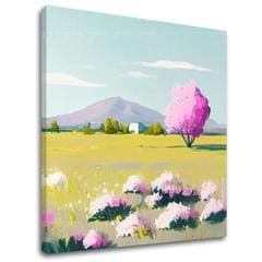 Peisaj pe pânză Poveste de vară | 50x50 cm