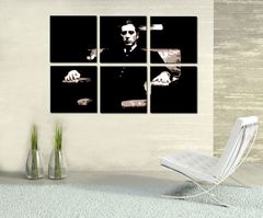 Pictat manual POP ART pictură GODFATHER 120x80 cm