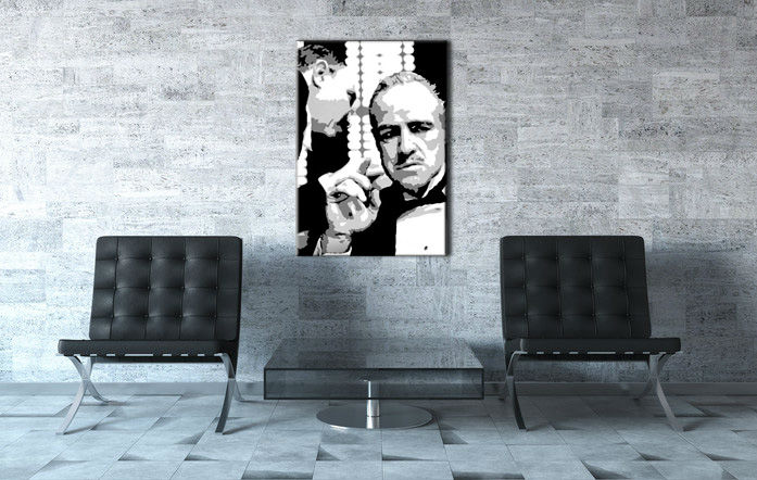 Pictat manual POP ART pictură GODFATHER 60x80 cm