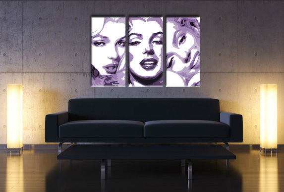 Pictat manual POP ART pictură MARILYN MONROE 120x80 cm