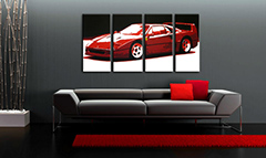 Pictate manual POP Art pictura FERRARI F40 4 piese fer | dimensiuni diferite