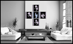 Pictate manual POP Art pictura Pink Floyd 4 bucăți pf | dimensiuni diferite