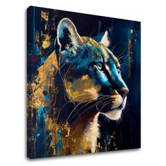 Pictură decorativă pe pânză - PREMIUM ART - Silent Puma's Gaze