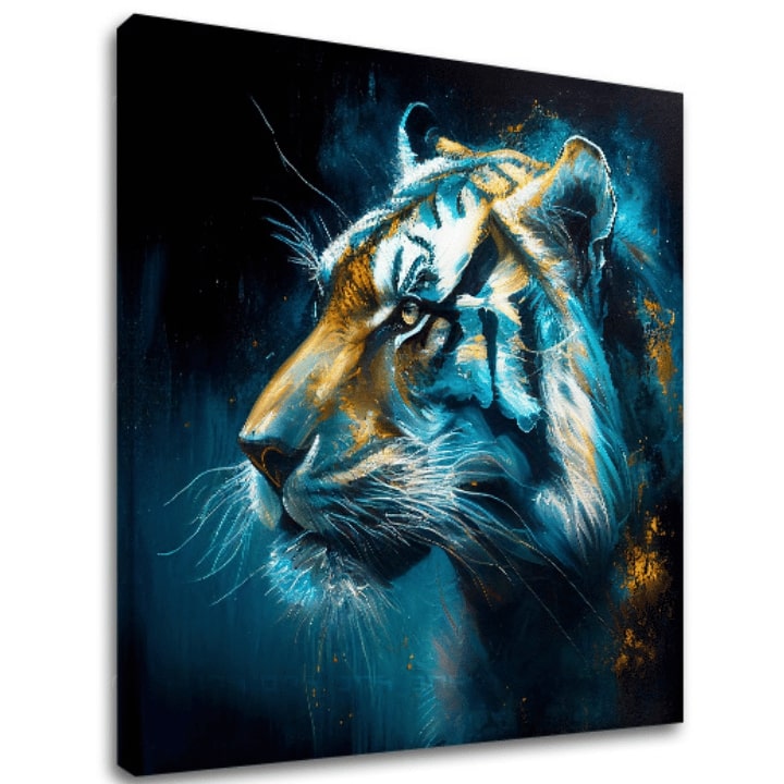 Pictură decorativă pe pânză - PREMIUM ART - Tiger's Mighty Spirit