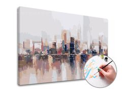 Pictura prin numere PANORAMA CITY | dificultate scăzută