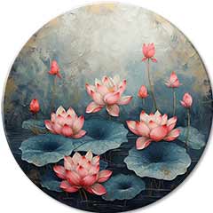 Picturi rotunde cu acrilic Blossoming Mystery | dimensiuni diferite