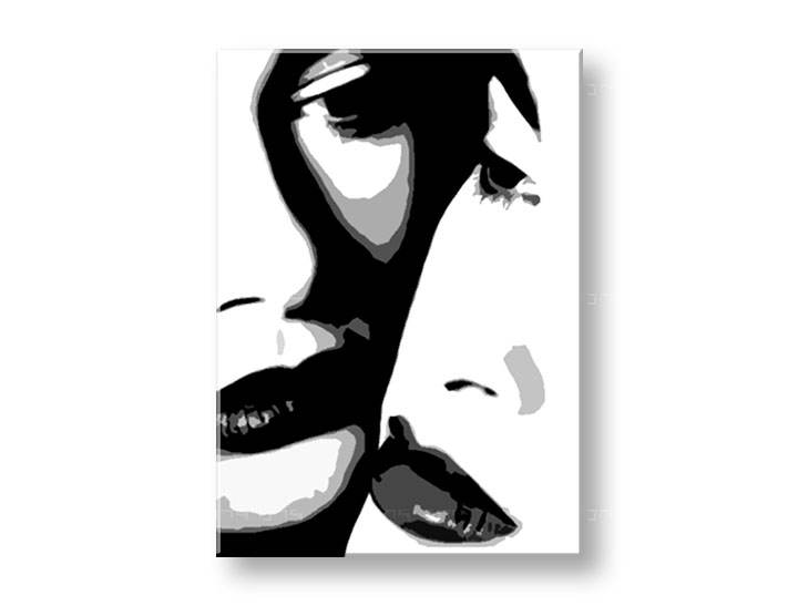 Tablou pictat manual POP Art Two women 1-piese