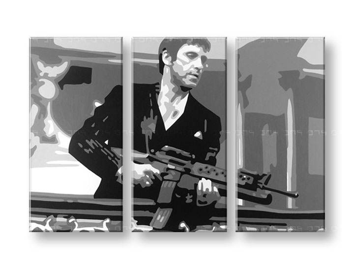 Tablou pictat manual POP Art AL PACINO 3-piese 