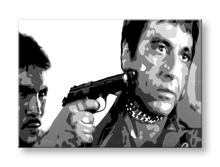 Tablou pictat manual POP Art AL PACINO 1-piese 