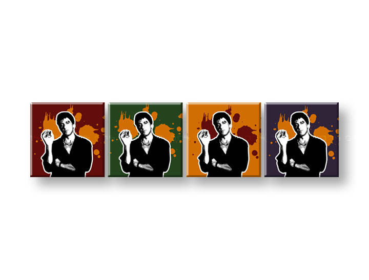 Tablou pictat manual POP Art Scarface - AL PACINO 4-piese