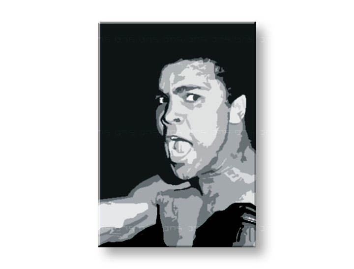 Tablou pictat manual POP Art Muhamad Ali 1-piese