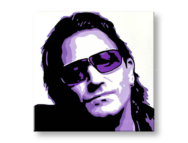 Tablou pictat manual POP Art Bono-U2 1-piese 