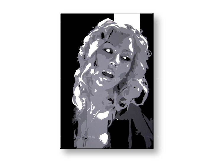 Tablou pictat manual POP Christina Aguilera 1-piese
