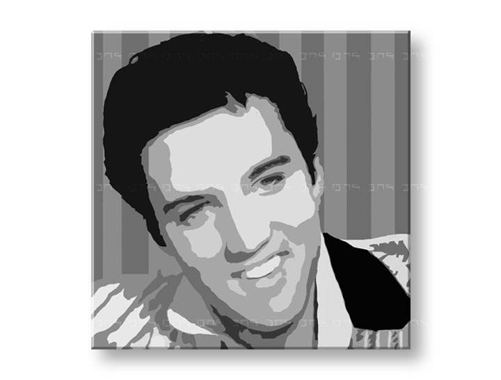 Tablou pictat manual POP ART Elvis Presley 1-piese 