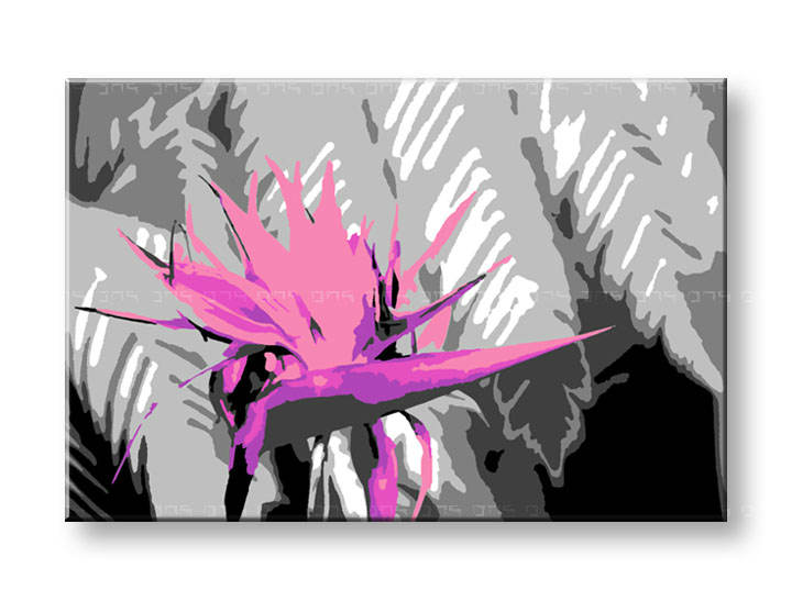 Tablou pictat manual POP Art Flower 1-piese 